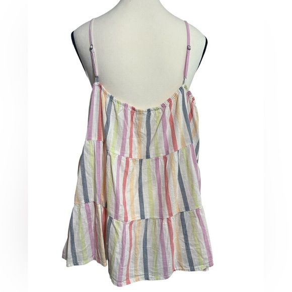 Old Navy Pastel Striped Spaghetti Strap Tank Top - Picture 4 of 6